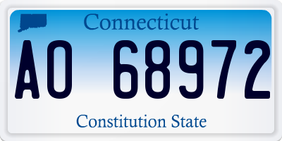 CT license plate AO68972