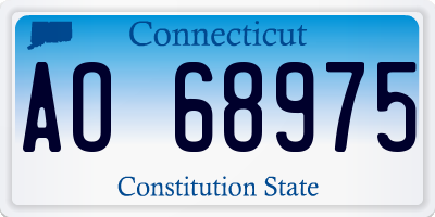 CT license plate AO68975