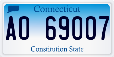 CT license plate AO69007