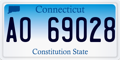 CT license plate AO69028