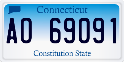 CT license plate AO69091