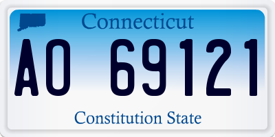 CT license plate AO69121