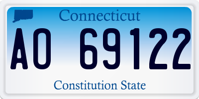 CT license plate AO69122