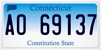 CT license plate AO69137