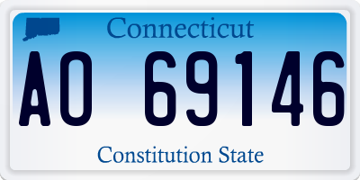 CT license plate AO69146