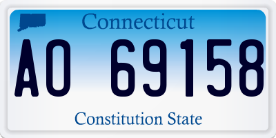 CT license plate AO69158