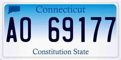 CT license plate AO69177