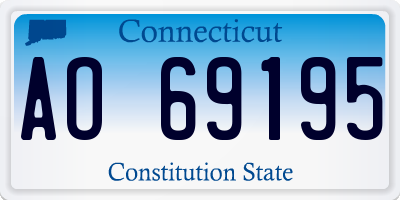 CT license plate AO69195