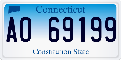 CT license plate AO69199