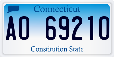 CT license plate AO69210