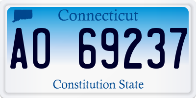 CT license plate AO69237