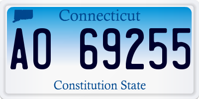 CT license plate AO69255