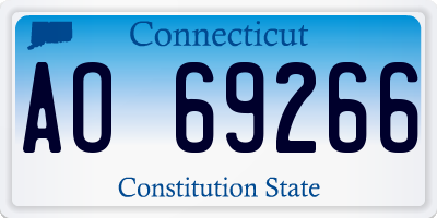 CT license plate AO69266