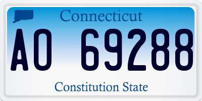 CT license plate AO69288