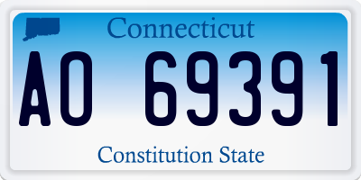 CT license plate AO69391