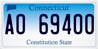 CT license plate AO69400