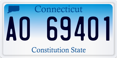 CT license plate AO69401