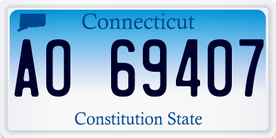 CT license plate AO69407