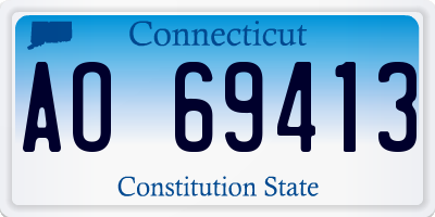 CT license plate AO69413