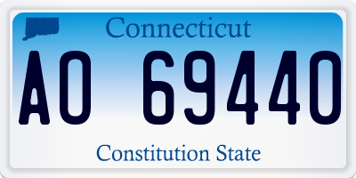 CT license plate AO69440