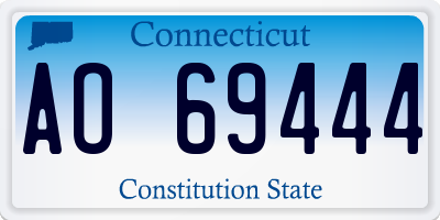 CT license plate AO69444