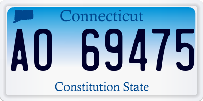 CT license plate AO69475
