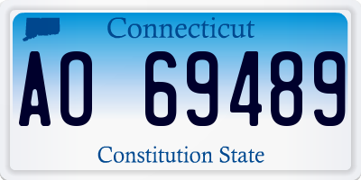 CT license plate AO69489