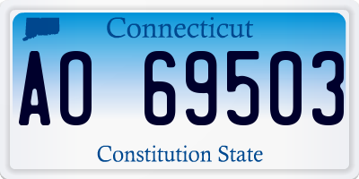 CT license plate AO69503