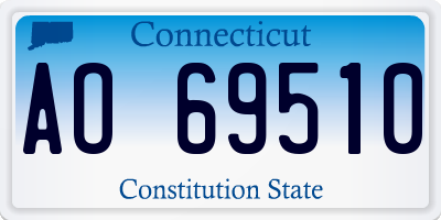 CT license plate AO69510