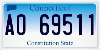 CT license plate AO69511