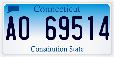 CT license plate AO69514