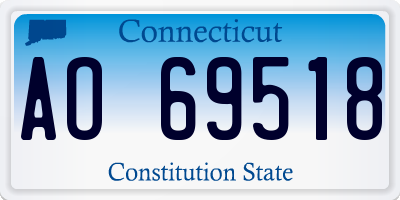 CT license plate AO69518
