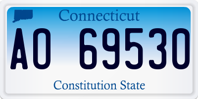 CT license plate AO69530