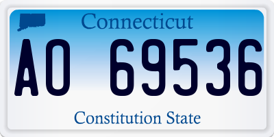CT license plate AO69536