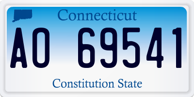 CT license plate AO69541