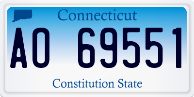 CT license plate AO69551