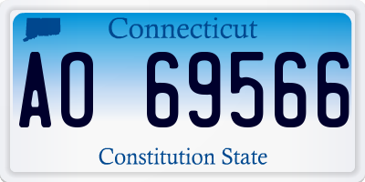 CT license plate AO69566