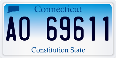 CT license plate AO69611