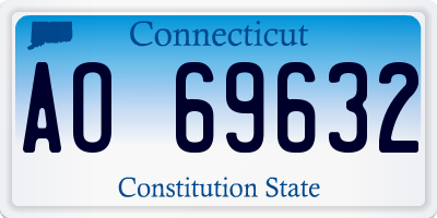 CT license plate AO69632