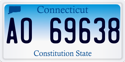 CT license plate AO69638