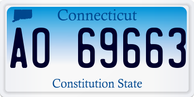 CT license plate AO69663