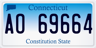 CT license plate AO69664