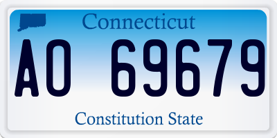 CT license plate AO69679