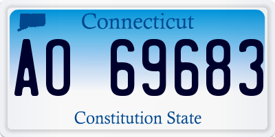 CT license plate AO69683