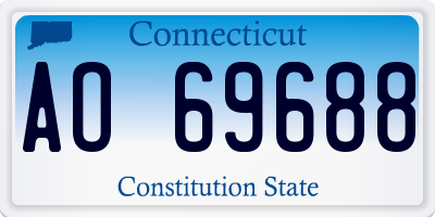 CT license plate AO69688