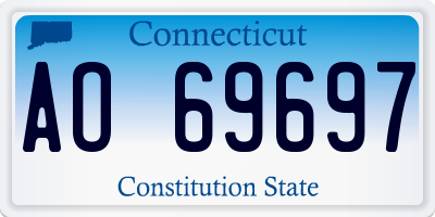 CT license plate AO69697