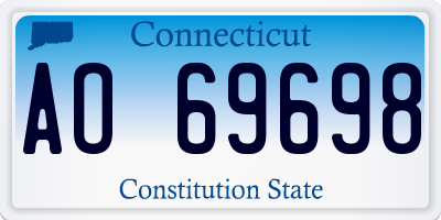 CT license plate AO69698
