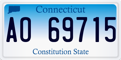 CT license plate AO69715