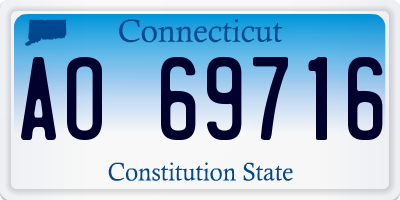 CT license plate AO69716