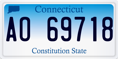 CT license plate AO69718